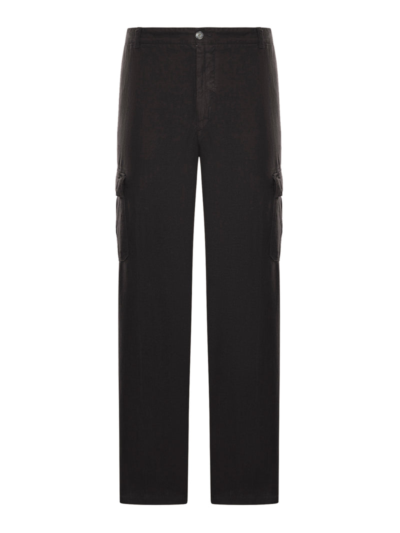 PANTALONE CARGO IN LINO