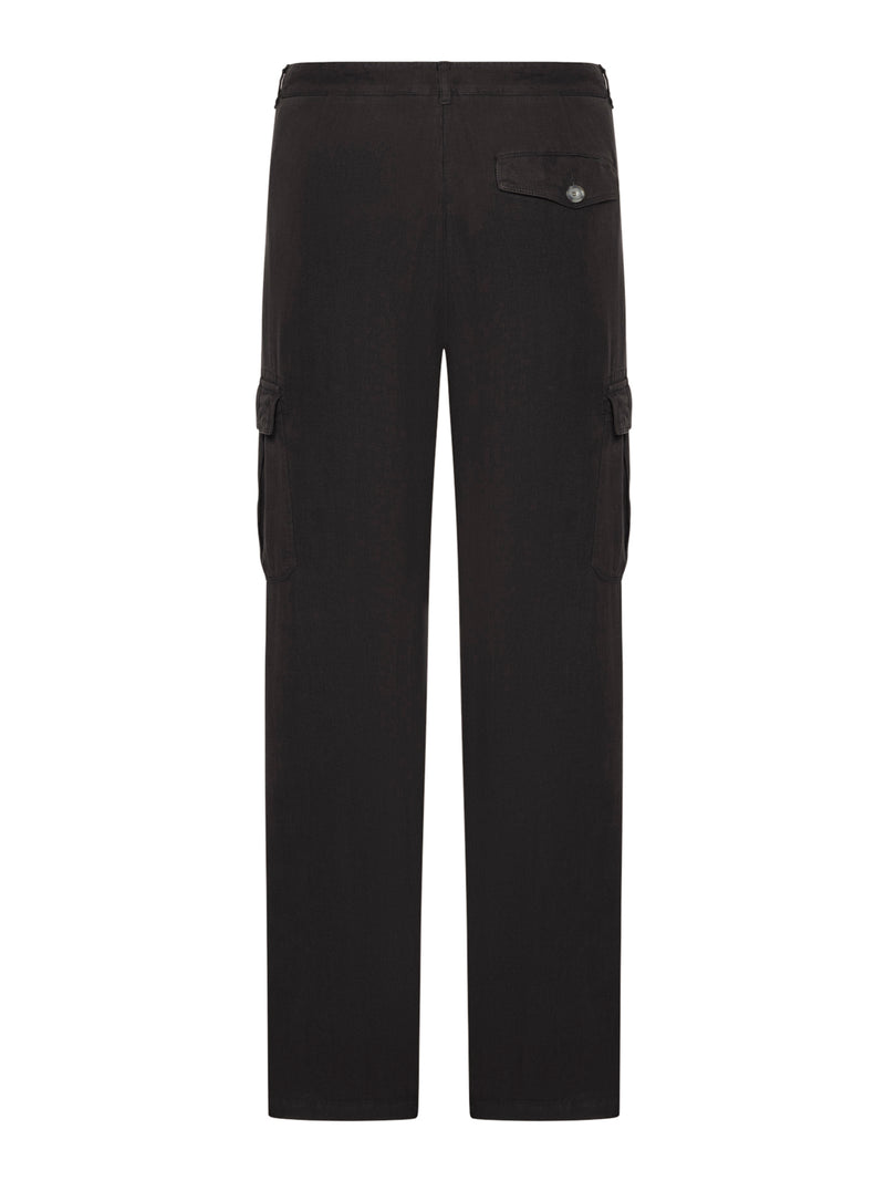 PANTALONE CARGO IN LINO