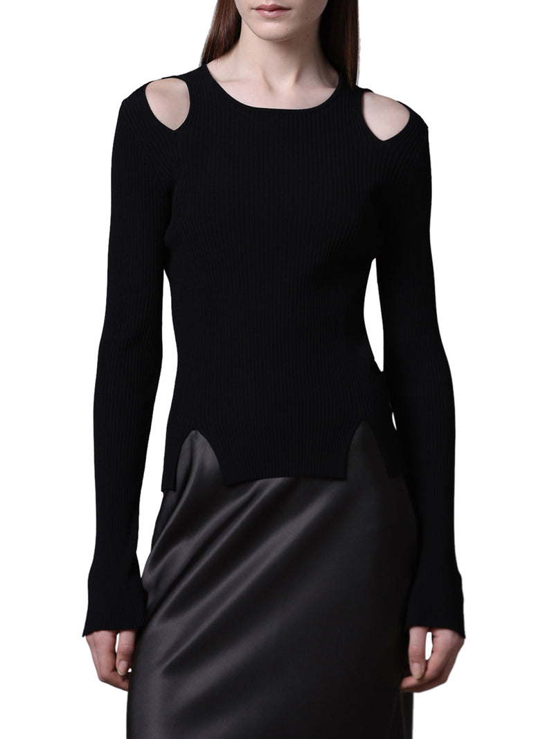 MAGLIA A COSTINE CON INSERTI CUT-OUT