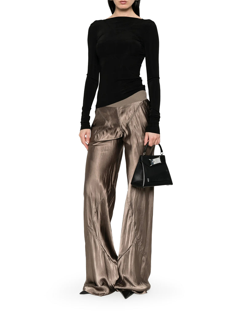 TOP TEMPLE ADERENTE CON SCOLLO A V SUL RETRO