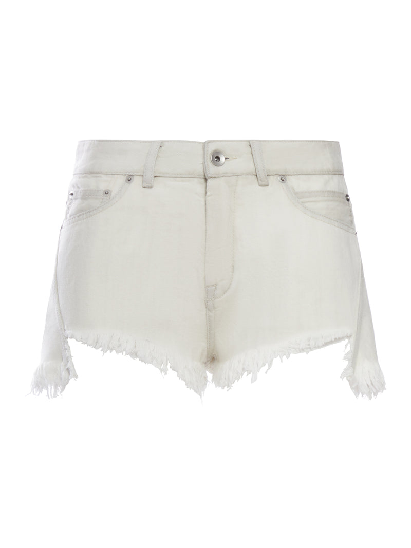 SHORTS IN DENIM BIAS CUTOFFS