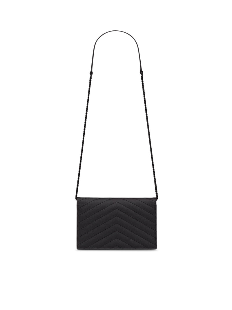 POCHETTE ENVELOPE CON CATENA CASSANDRE CLASSICA IN PELLE GRAIN DE POUDRE
