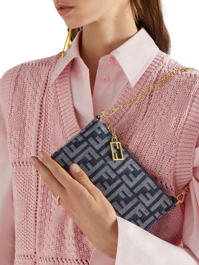 BAGUETTE POUCH IN TESSUTO FF