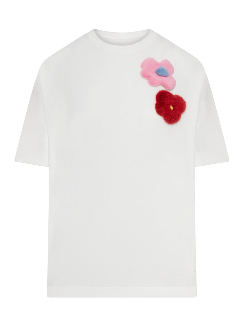 T-SHIRT IN JERSEY DI COTONE BIANCO