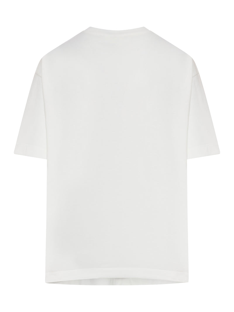 T-SHIRT IN JERSEY DI COTONE BIANCO