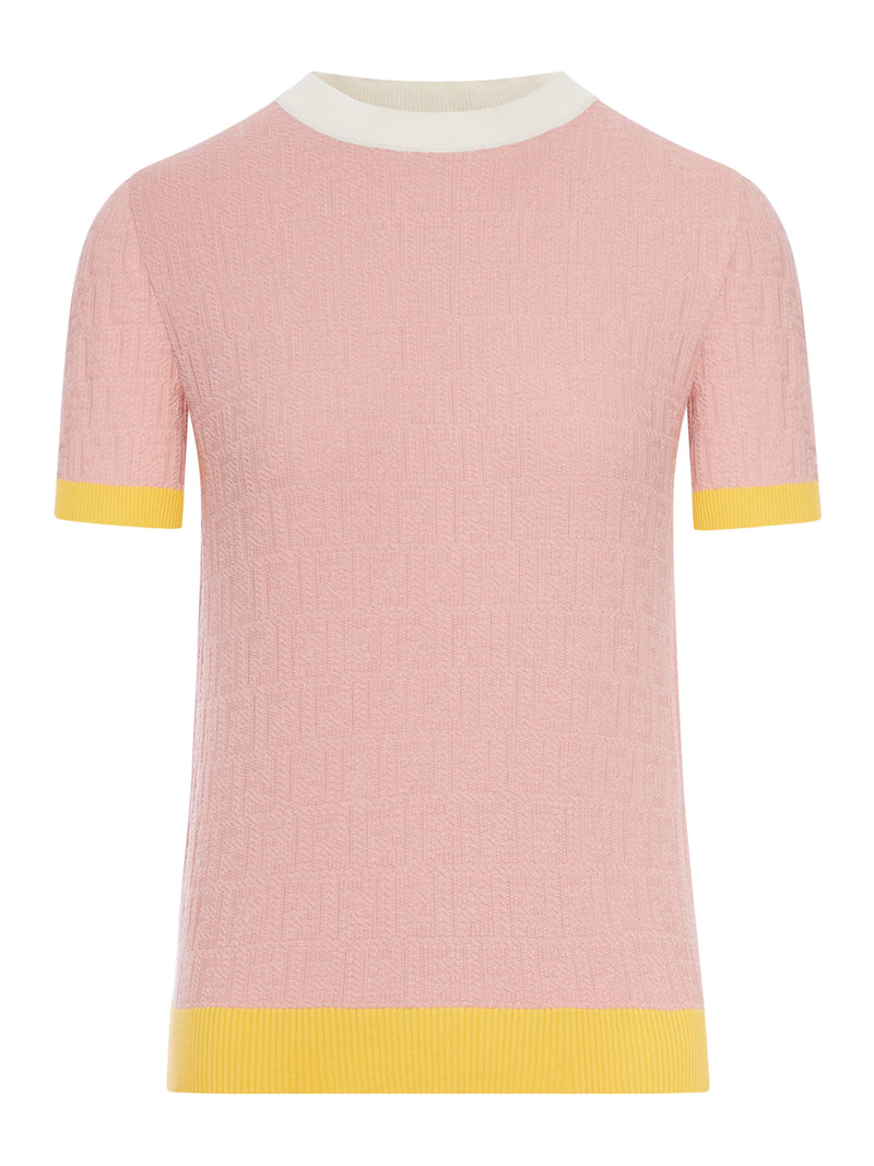 MAGLIONE GIROCOLLO IN COTONE E SETA