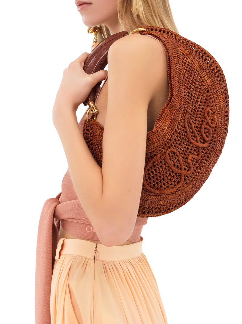 BORSA HOBO SUMMER BANANA IN RAFIA
