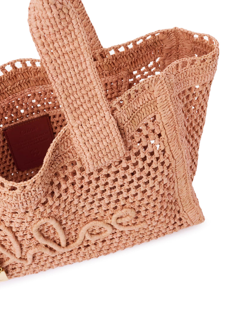 TOTE BAG EAST-WEST SUMMER BANANA IN RAFIA