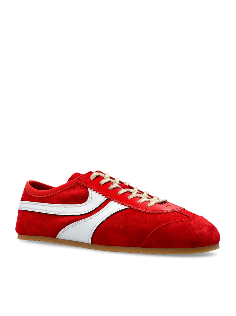 SNEAKERS BICOLOR IN PELLE E PELLE SCAMOSCIATA