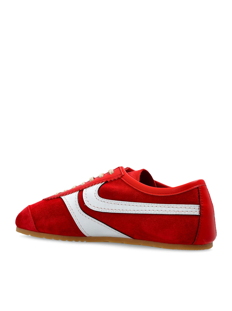 SNEAKERS BICOLOR IN PELLE E PELLE SCAMOSCIATA