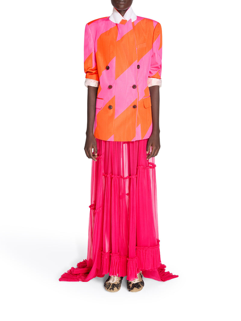 GIACCA DOPPIOPETTO CON STAMPA GRAFICA