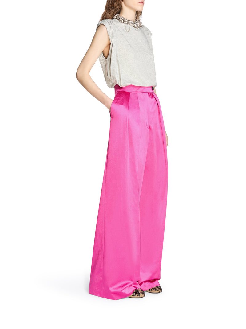 PANTALONI WIDE LEG CON PINCES