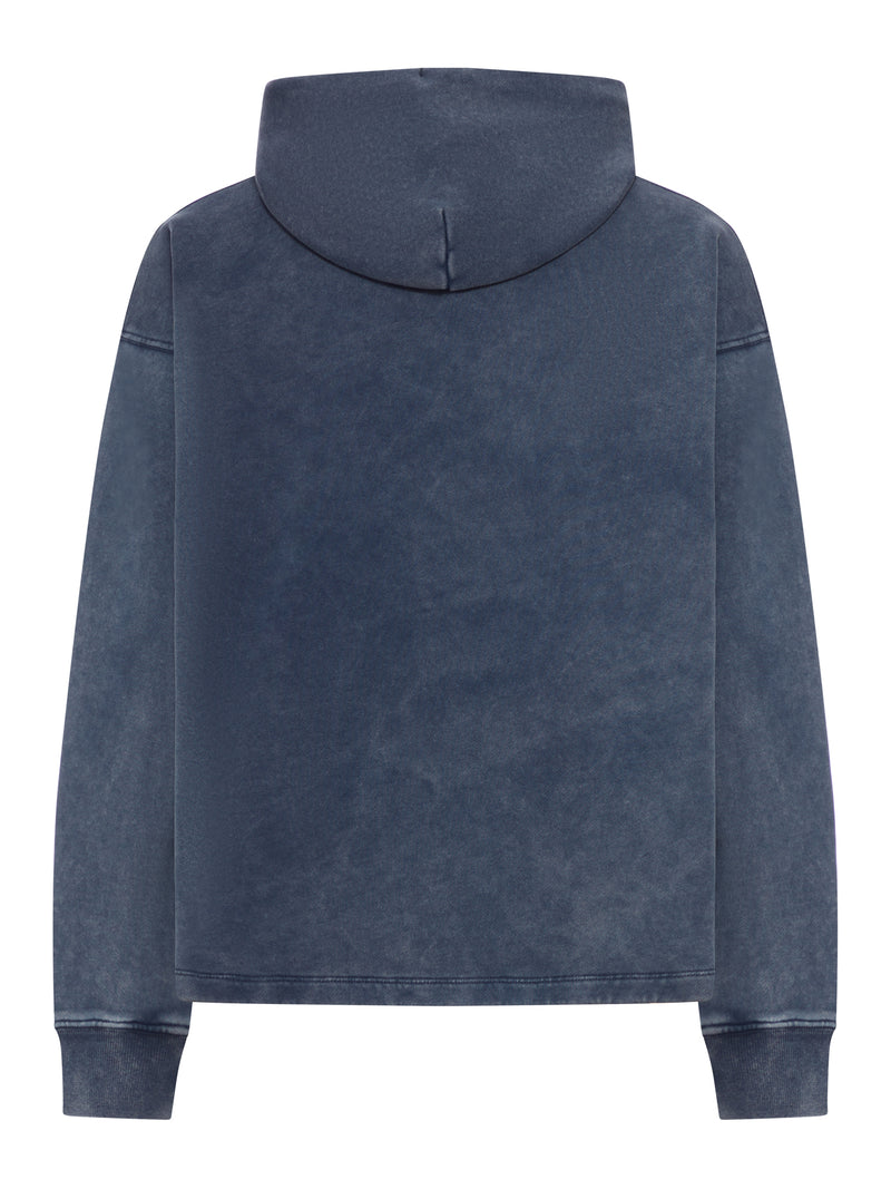 FELPA CON CAPPUCCIO LAUNDRY LOOSE