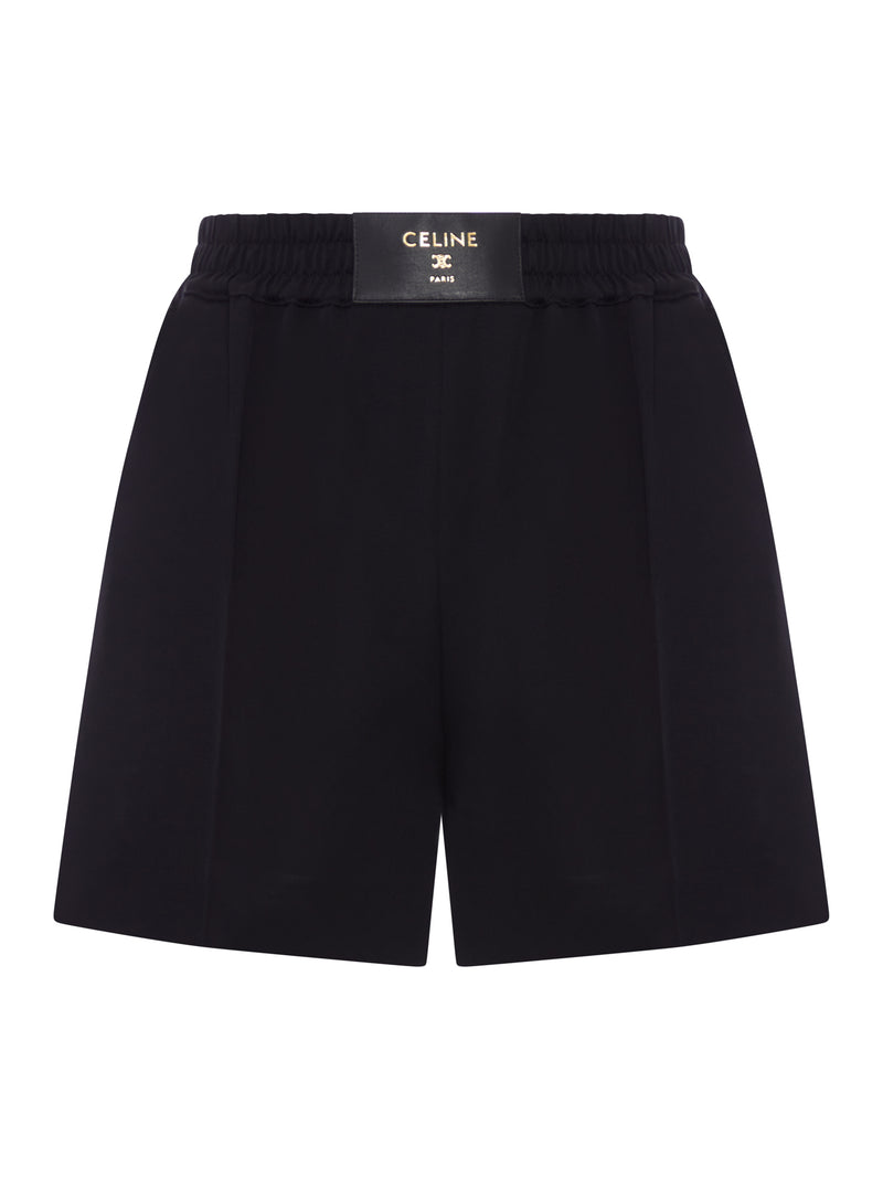 SHORTS CON VITA ELASTICIZZATA E LOGO