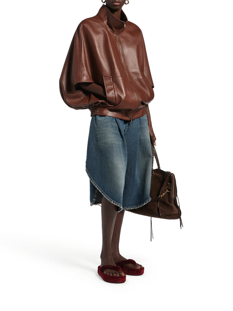 BERMUDA A TULIPANO IN DENIM OCEANO SCURO