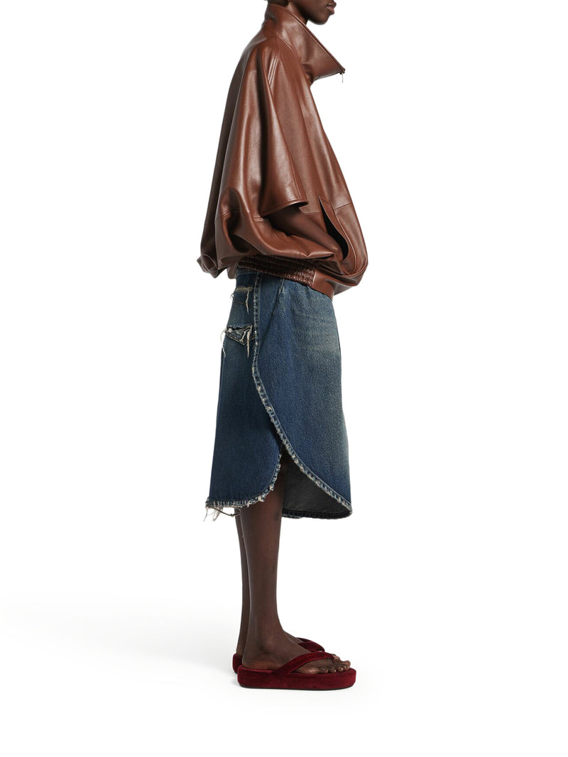 BERMUDA A TULIPANO IN DENIM OCEANO SCURO