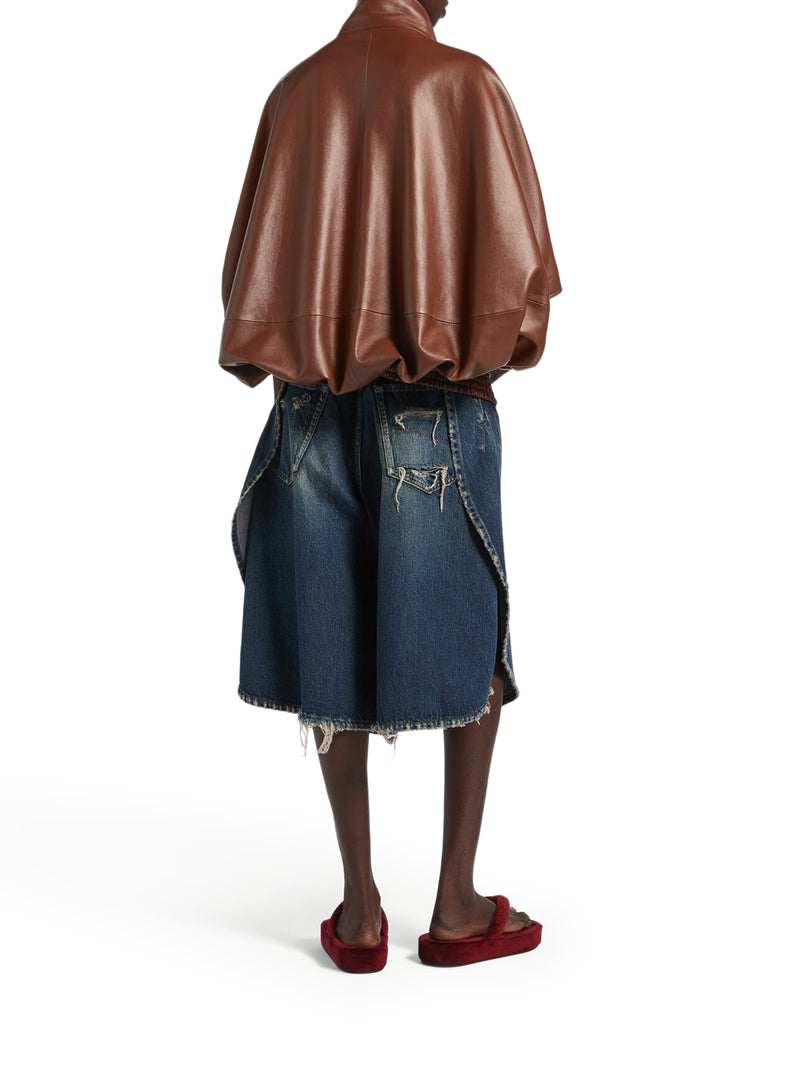 BERMUDA A TULIPANO IN DENIM OCEANO SCURO