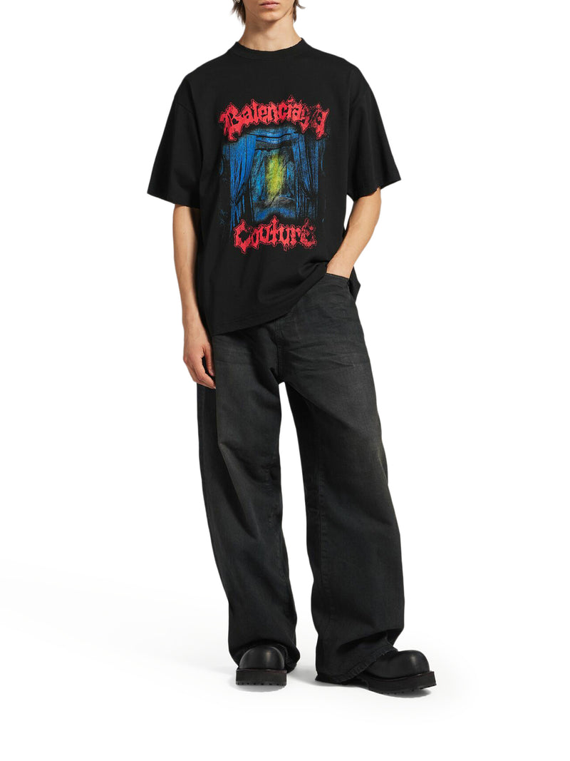 T-SHIRT SALON DE COUTURE VESTIBILITÀ MEDIA IN NERO