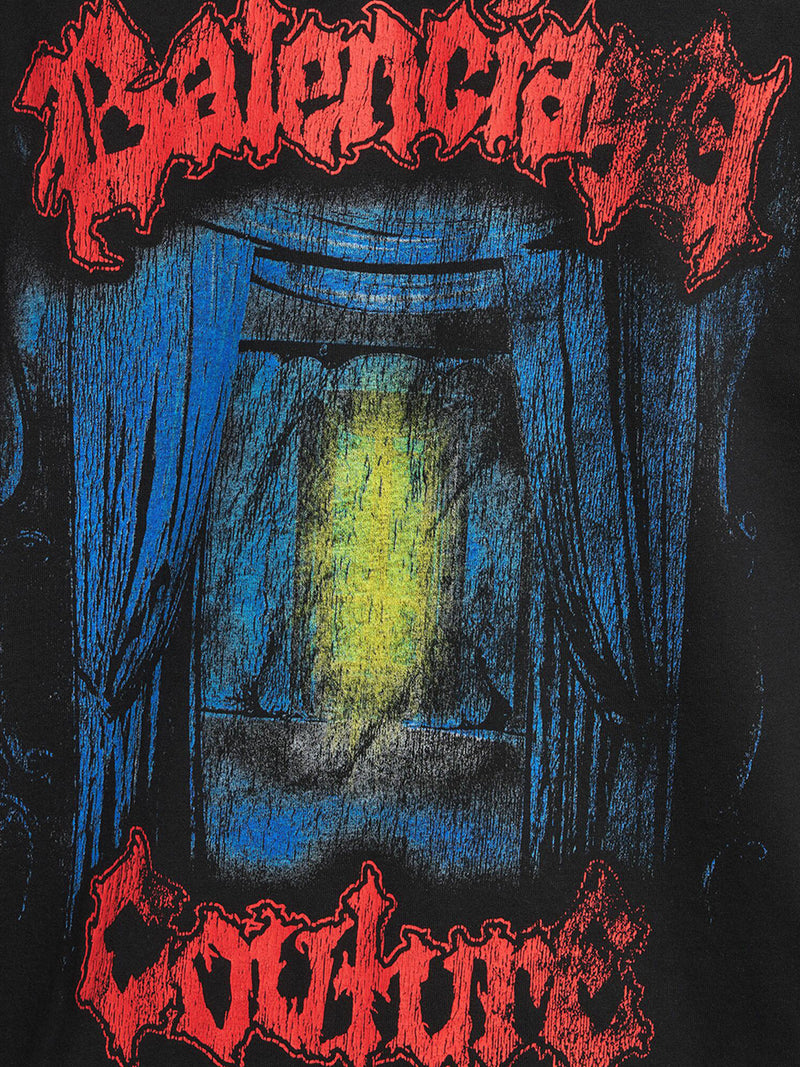 T-SHIRT SALON DE COUTURE VESTIBILITÀ MEDIA IN NERO