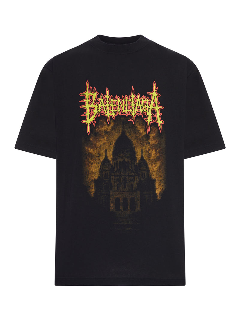 T-SHIRT GIROCOLLO IN COTONE CON STAMPA