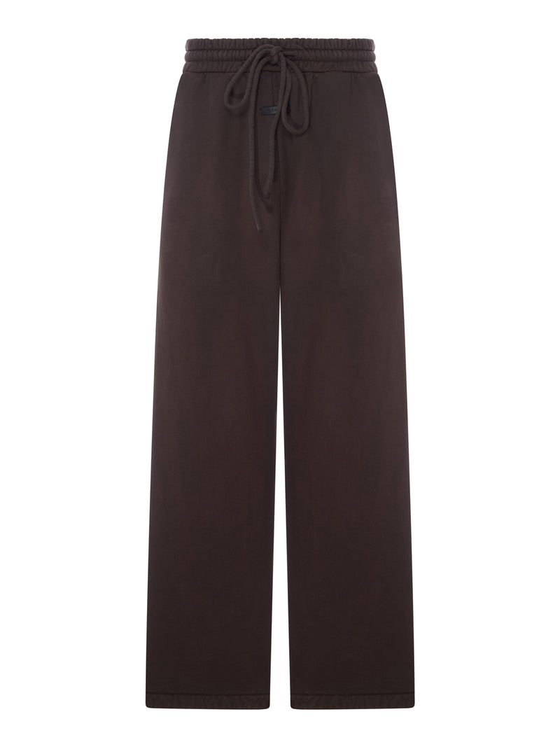 SWEATPANT WIDE LEG IN COTONE