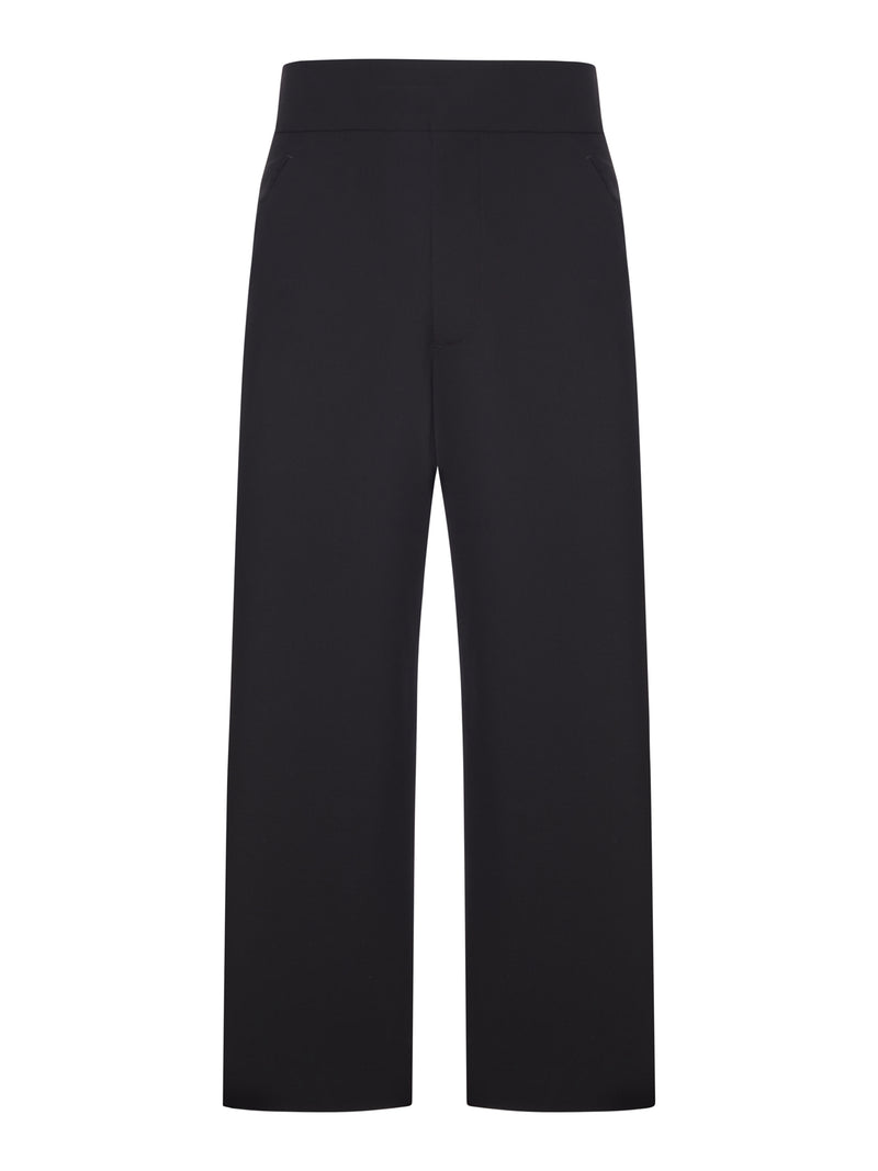 PANTALONI CASUAL IN POPELINE DI LANA