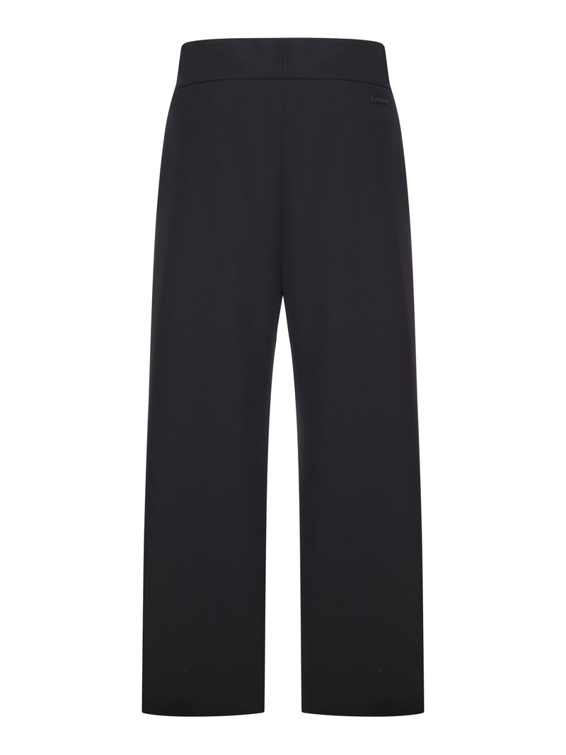 PANTALONI CASUAL IN POPELINE DI LANA