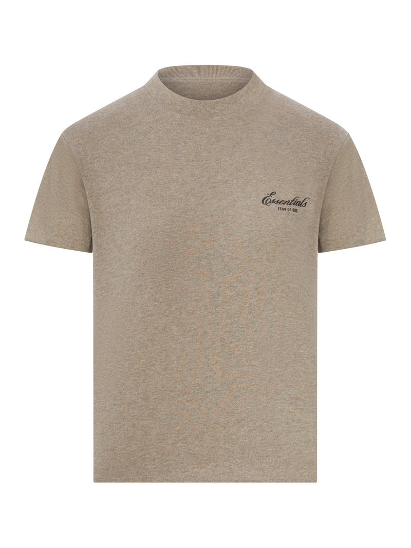 T-SHIRT A MANICHE CORTE IN COTONE