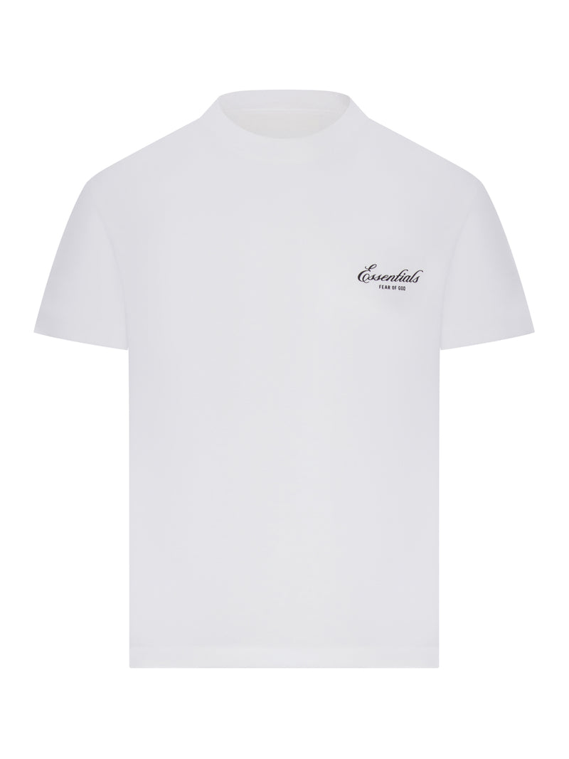 T-SHIRT A MANICHE CORTE IN COTONE