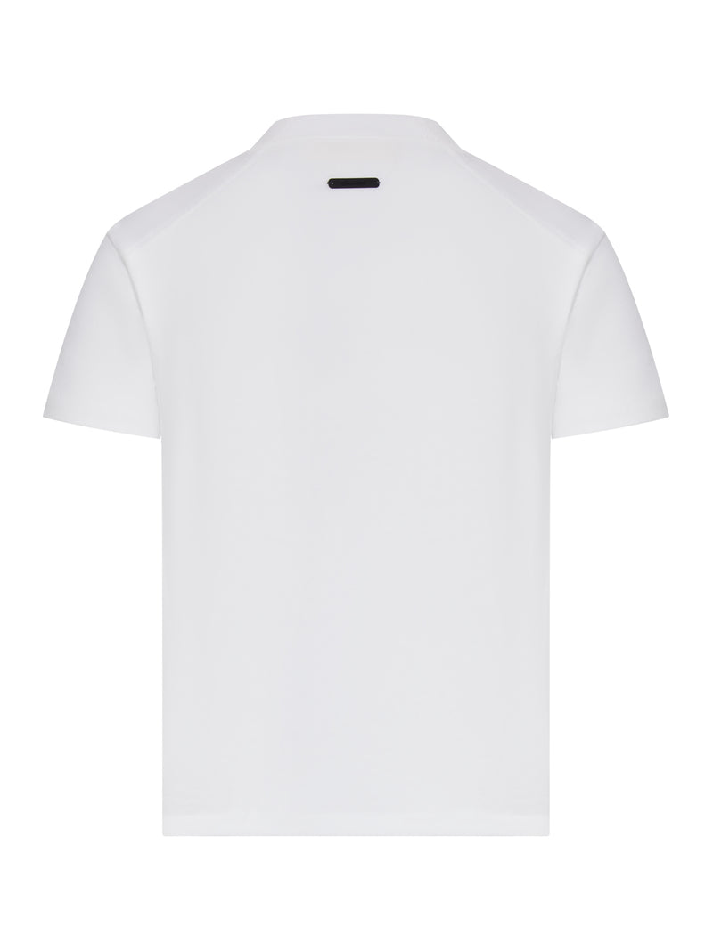 T-SHIRT A MANICHE CORTE IN COTONE