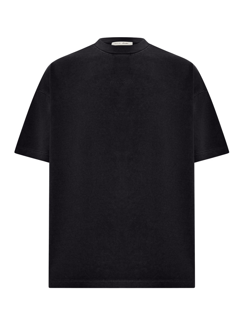 T-SHIRT A MANICHE CORTE 90`S IN COTONE