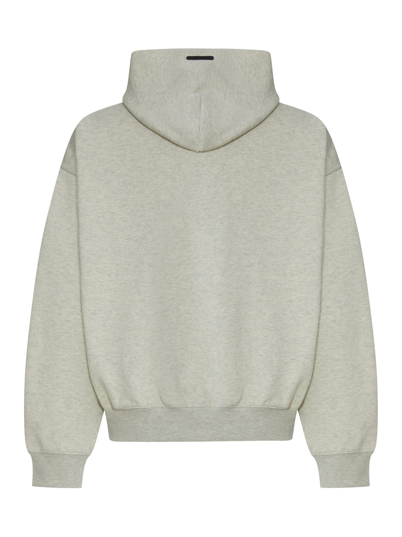 FELPA CON LOGO E CAPPUCCIO IN MISTO COTONE