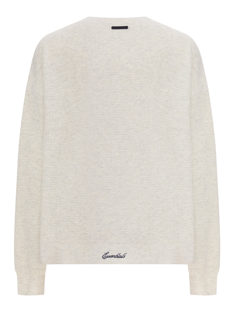 MAGLIONE GIROCOLLO SIGNATURE WAFFLE ANNI `90