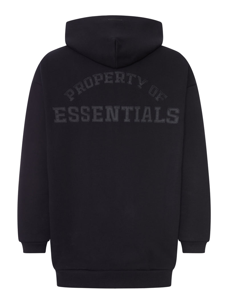 FELPA PROPERTY LUNGA CON CAPPUCCIO E ZIP
