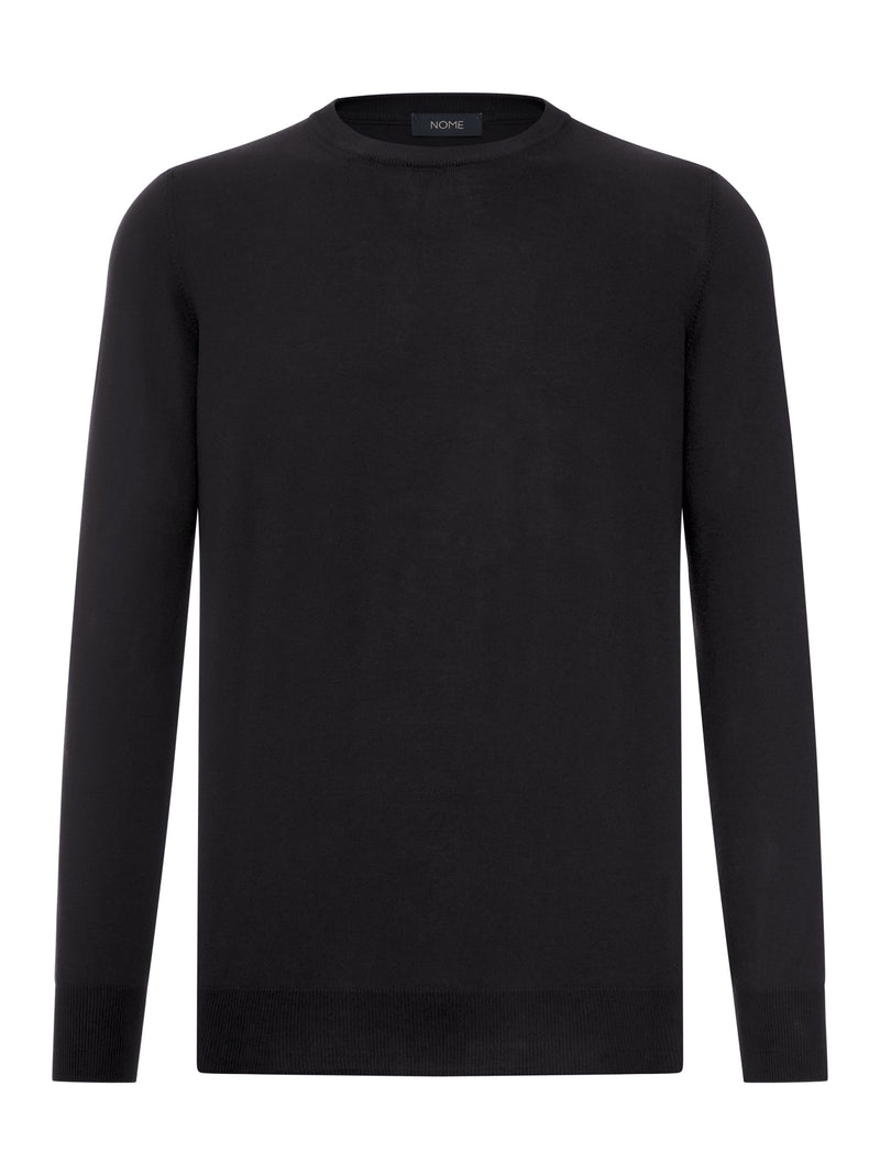 T-SHIRT GIROCOLLO A MANICHE LUNGHE IN MAGLIA DI COTONE