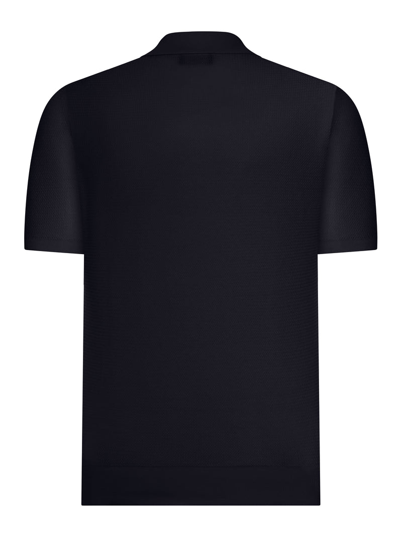 POLO A MANICA CORTA IN SETA E COTONE