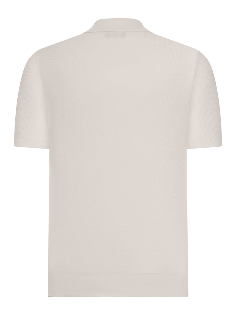 POLO A MANICA CORTA IN SETA E COTONE