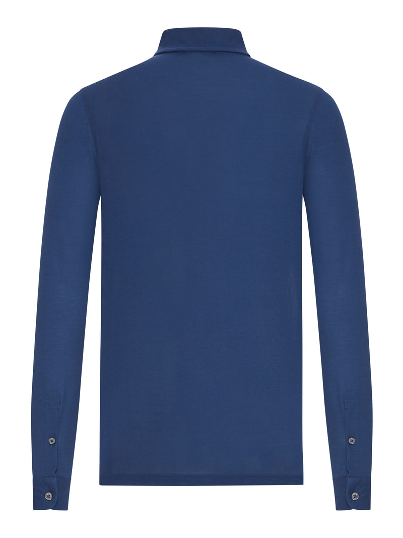 POLO A MANICA LUNGA IN COTONE LEGGERO