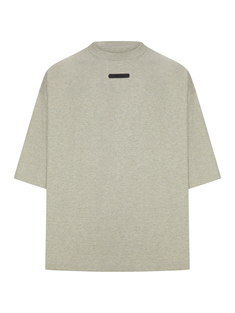 T-SHIRT OVERSIZE GIROCOLLO CON LOGO APPLICATO