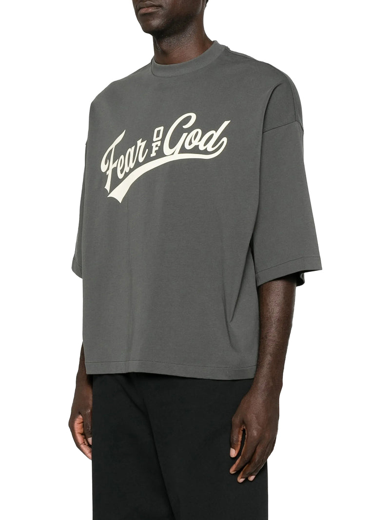 T-SHIRT OVERSIZE CON STAMPA LOGO FRONTALE