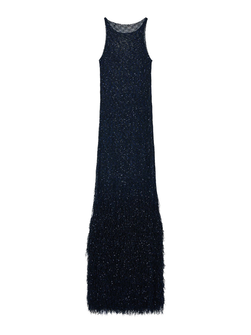 ABITO LUNGO IN MAGLIA CON PAILLETTES