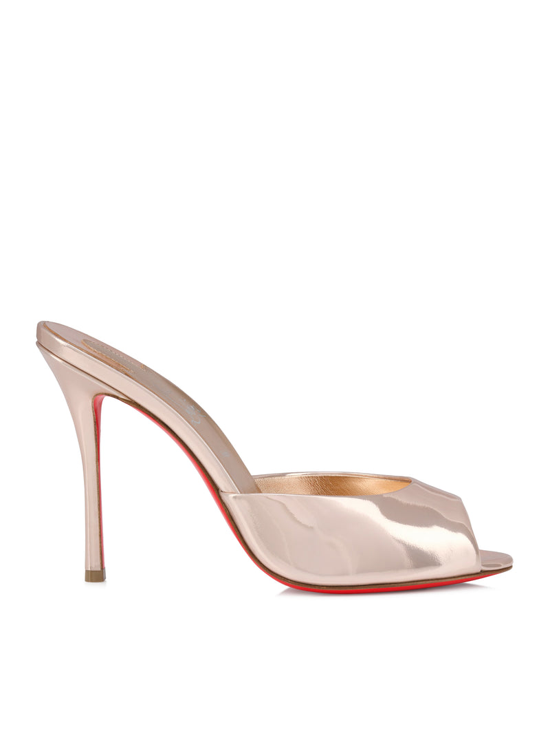 MULES ME DOLLY IN PELLE LAMINATA