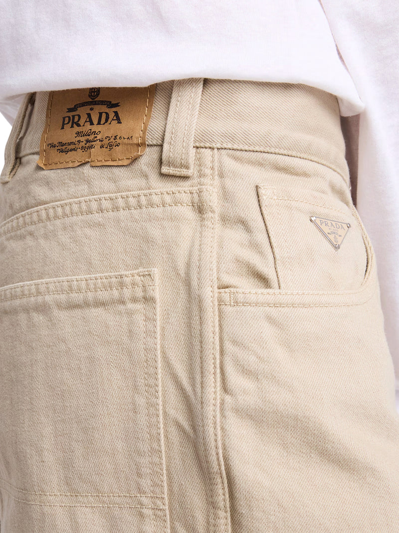 PANTALONI CINQUE TASCHE IN DENIM OLD