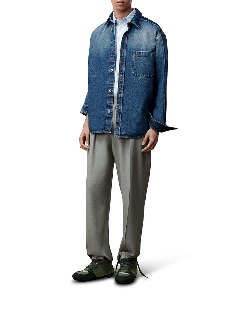 GIACCA-CAMICIA IN TWILL DI COTONE
