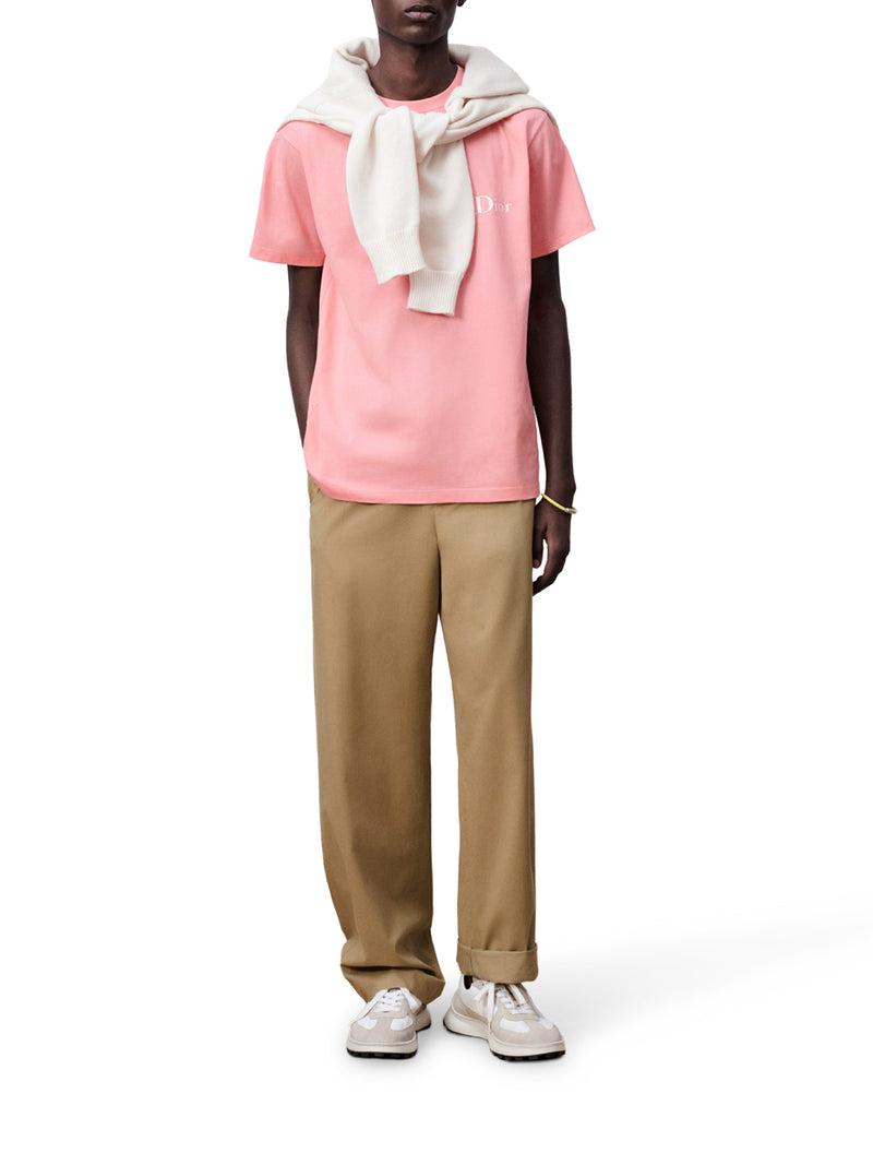T-SHIRT CON RICAMO IN JERSEY DI COTONE