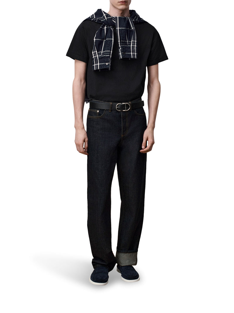 T-SHIRT CON RICAMO DIOR IN JERSEY DI COTONE