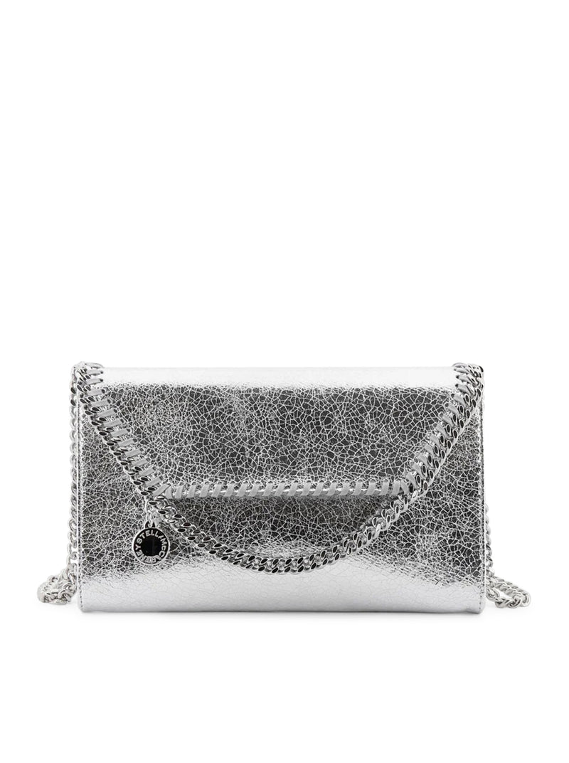 BORSA A TRACOLLA FALABELLA IN TESSUTO METALLIZZATO