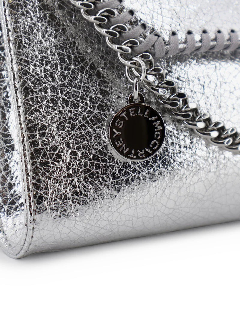 BORSA A TRACOLLA FALABELLA IN TESSUTO METALLIZZATO