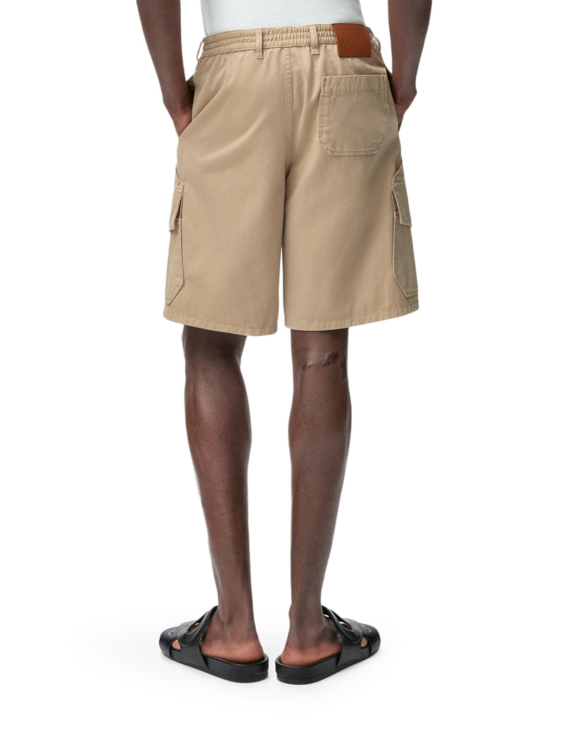 SHORTS IN LEGGERO RASO DI COTONE LAVATO