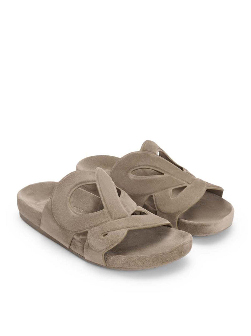 SLIDE EASE MONOGRAM IN PELLE SCAMOSCIATA